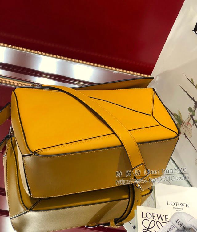LOEWE經典爆款包包 羅意威小號Puzzle拼接手提斜挎包 10172  tcl1204